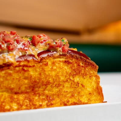 Brioche de steak tàrtar