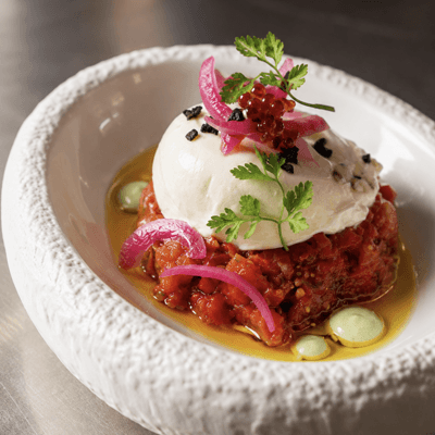 Tàrtar de tomàquet amb burrata