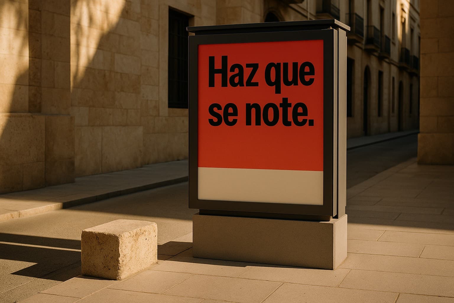 Piezas de una campaña de publicidad sobre una mesa